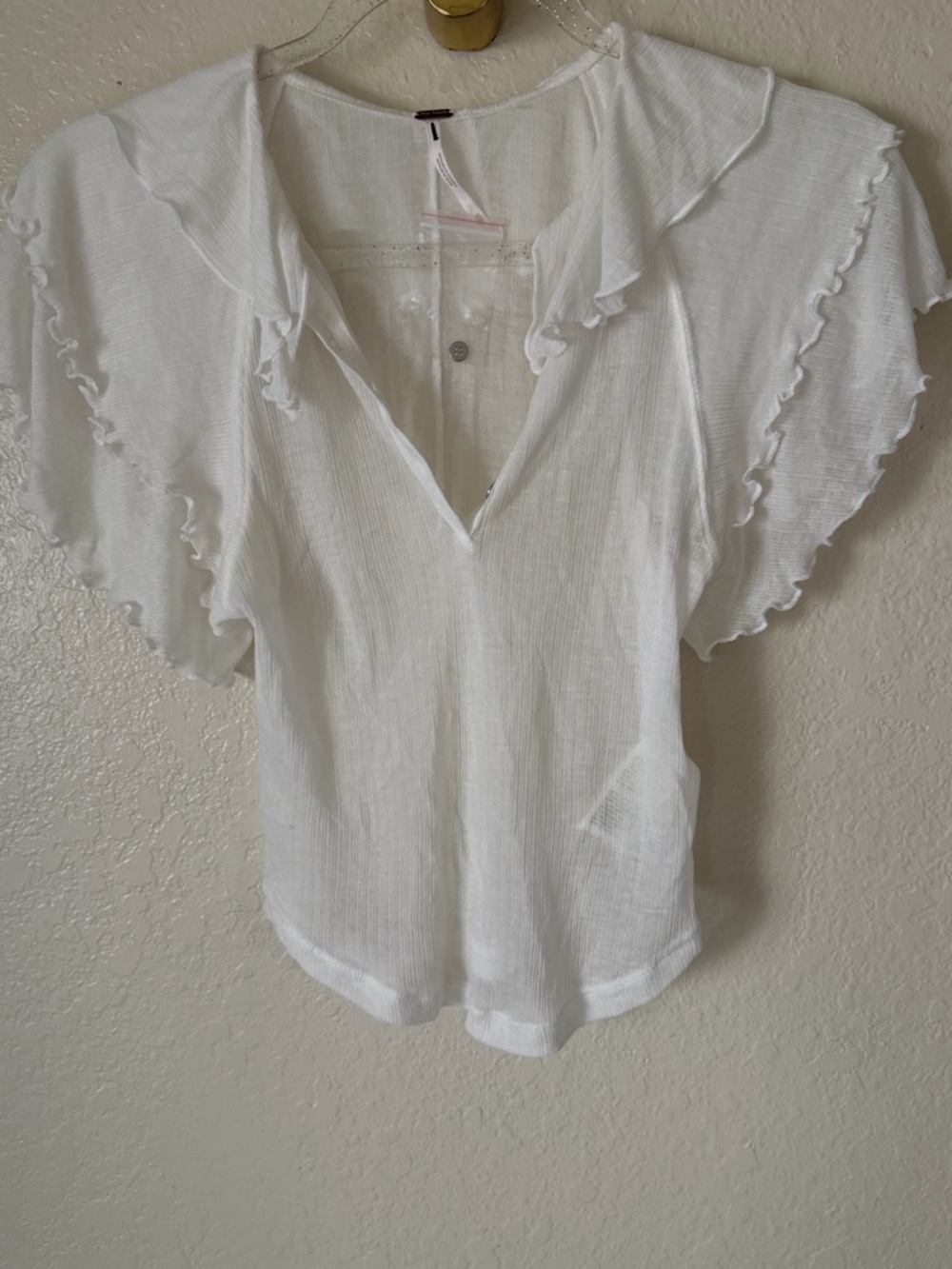 New free people vivianne knit white top size XS - Picture 4 of 11